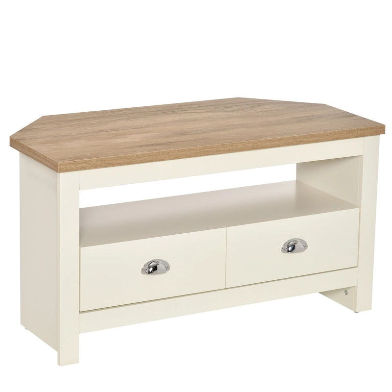 37.5" Corner TV Stand with Drawers for TVs up to 50"