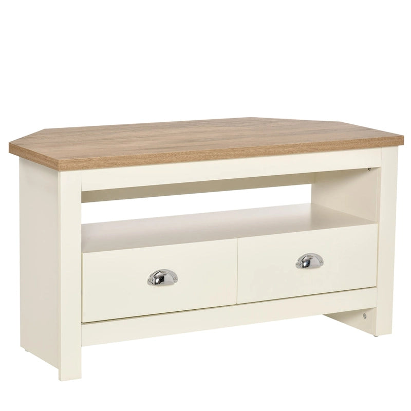 37.5" Corner TV Stand with Drawers for TVs up to 50"