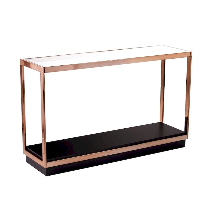 Modern Champagne Metal Console Table