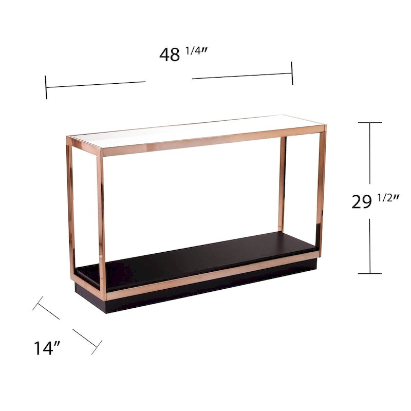 Modern Champagne Metal Console Table
