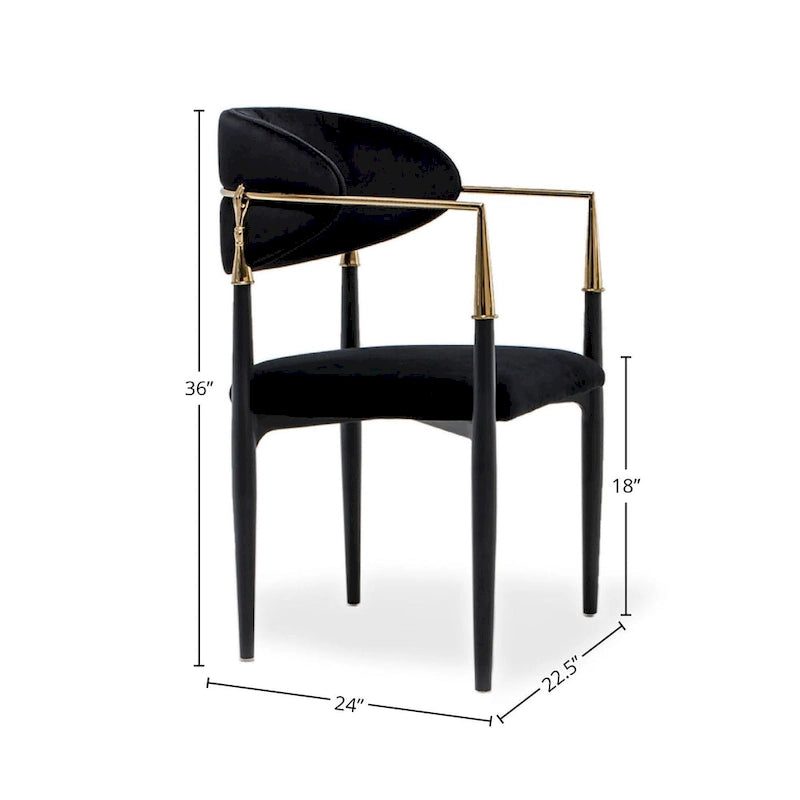 Gold Stainless Steel Velvet Dining Chair