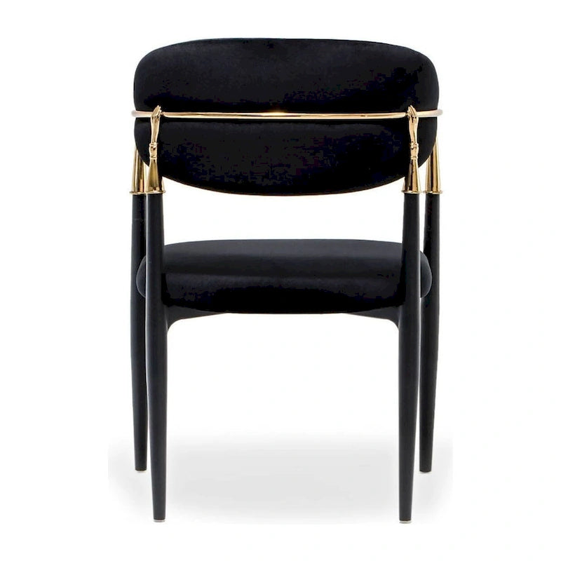 Gold Stainless Steel Velvet Dining Chair