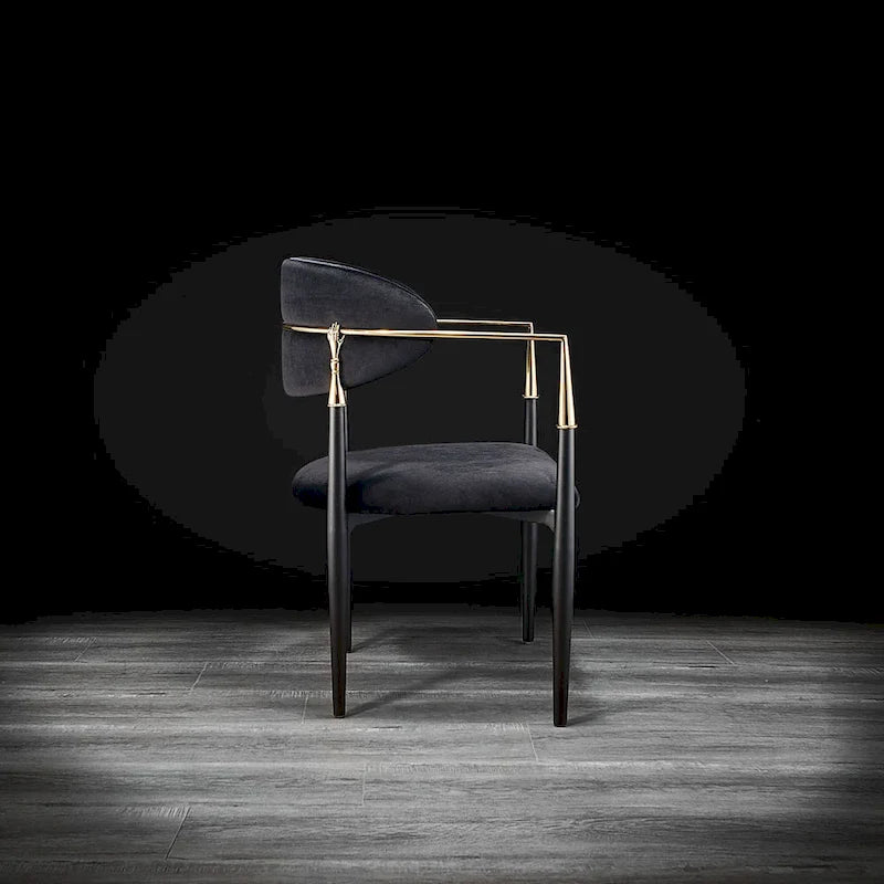 Gold Stainless Steel Velvet Dining Chair