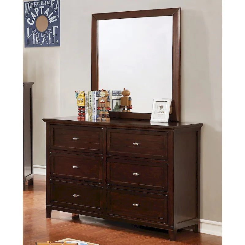 Transitional 6-Drawer Solid Wood Dresser