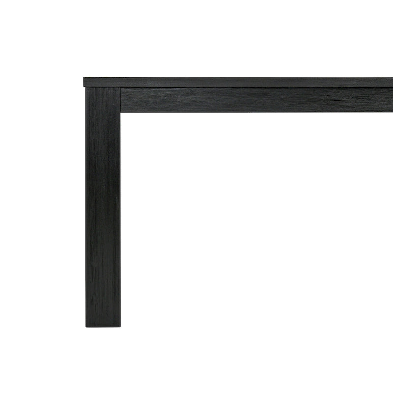 75-Inch rechteckiger Esstisch aus massivem Akazienholz mit quadratischen Beinen