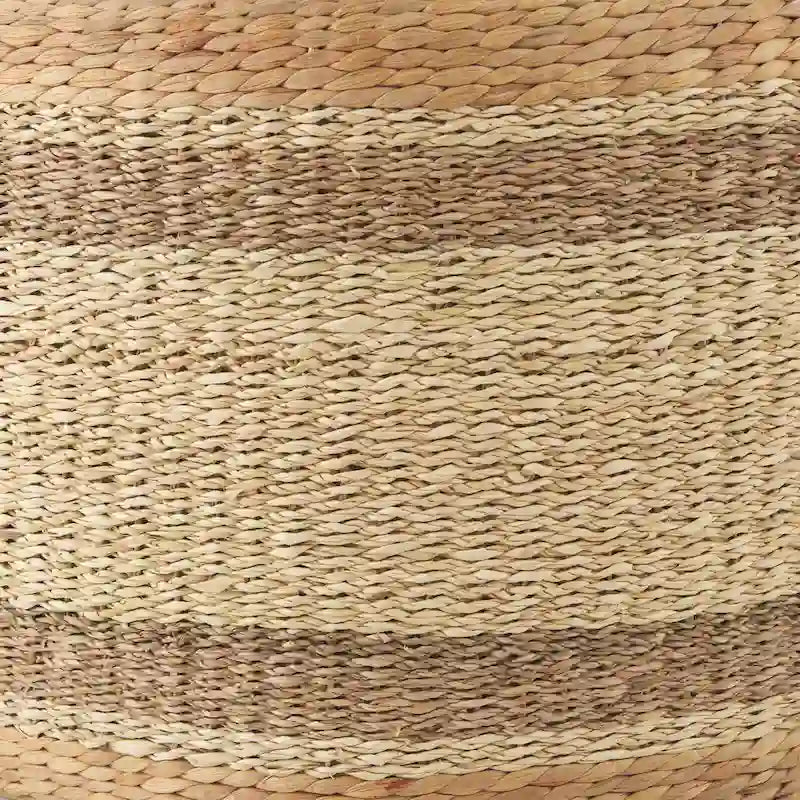 Runder Couchtisch-Pouf aus Seegras