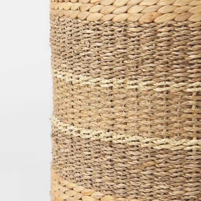 Runder Couchtisch-Pouf aus Seegras