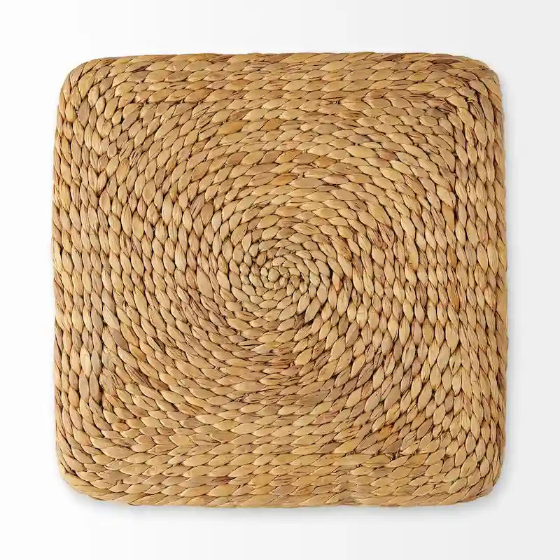 Runder Couchtisch-Pouf aus Seegras