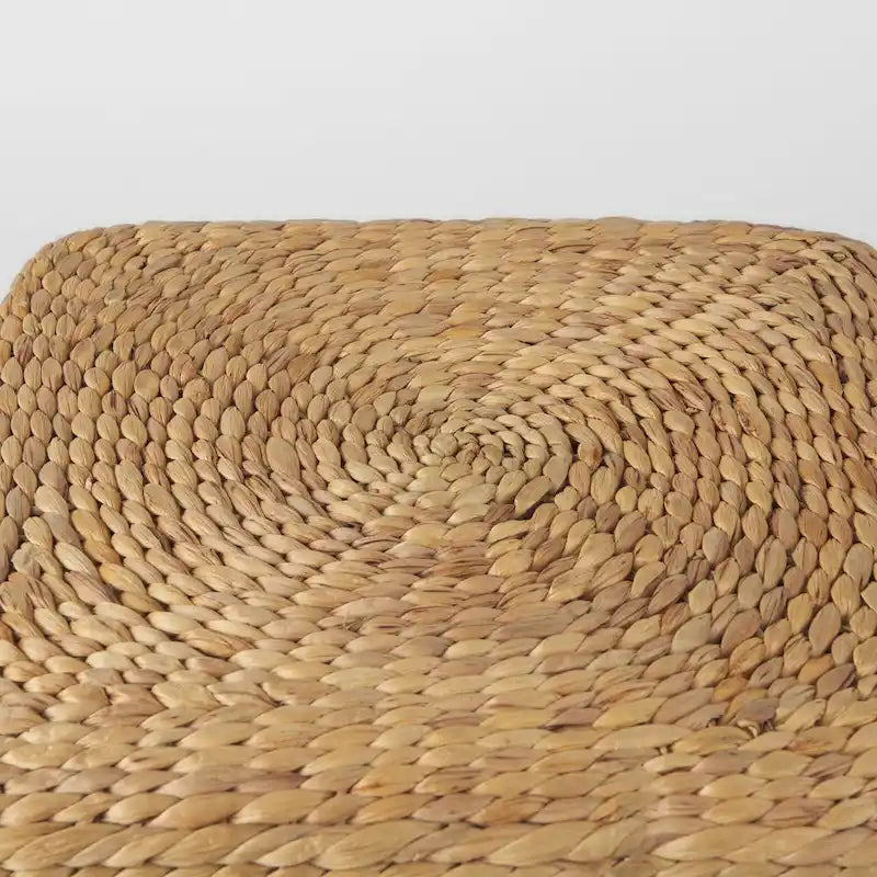 Runder Couchtisch-Pouf aus Seegras