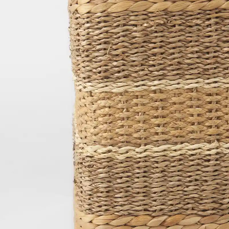 Runder Couchtisch-Pouf aus Seegras