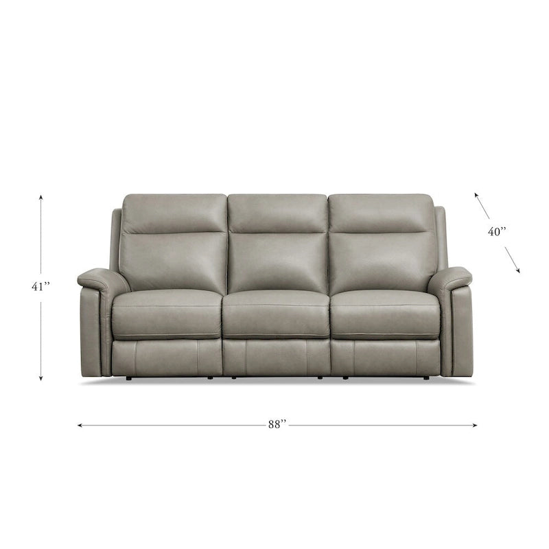Zero Gravity Power Reclining Leather Sofa with Adjustable Headrest