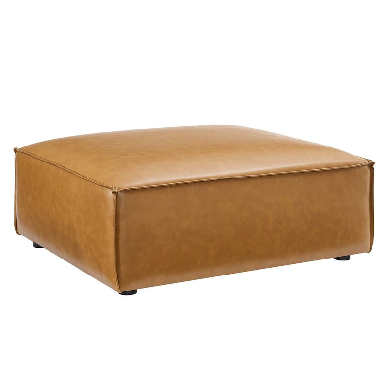 Ecksofa-Hocker aus veganem Leder