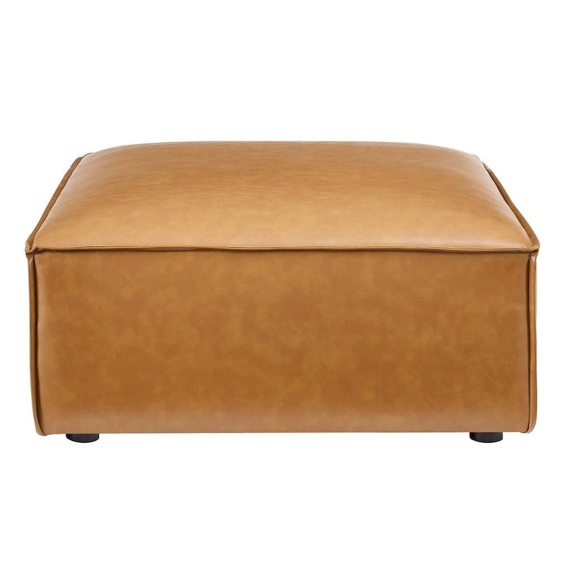 Ecksofa-Hocker aus veganem Leder