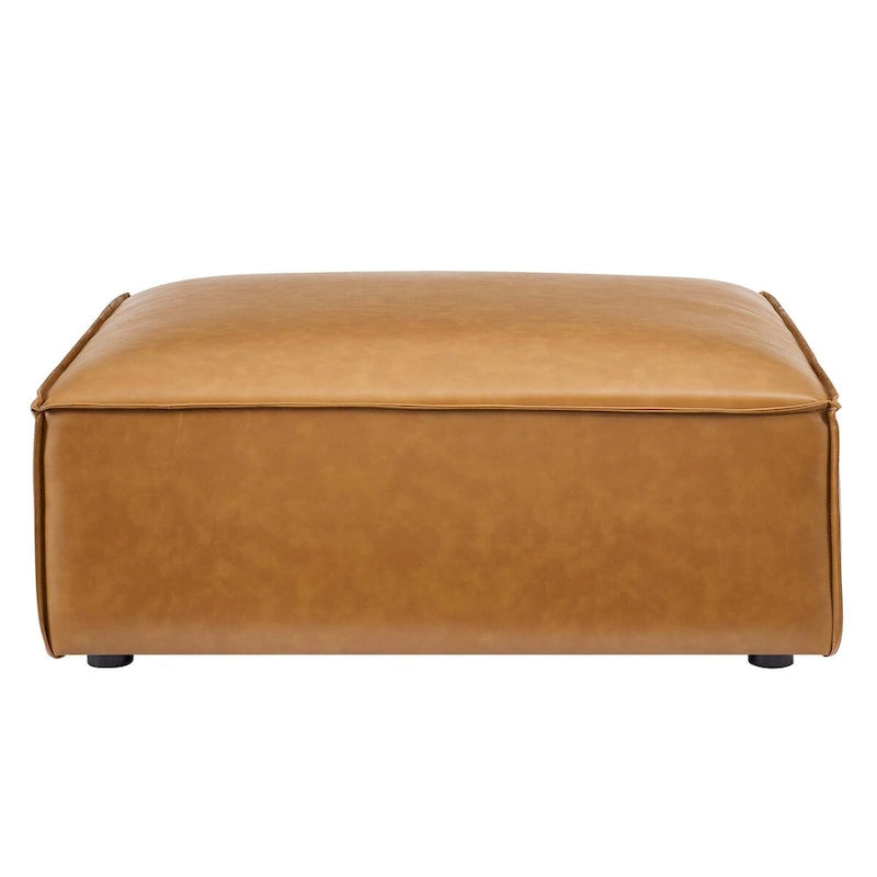 Ecksofa-Hocker aus veganem Leder