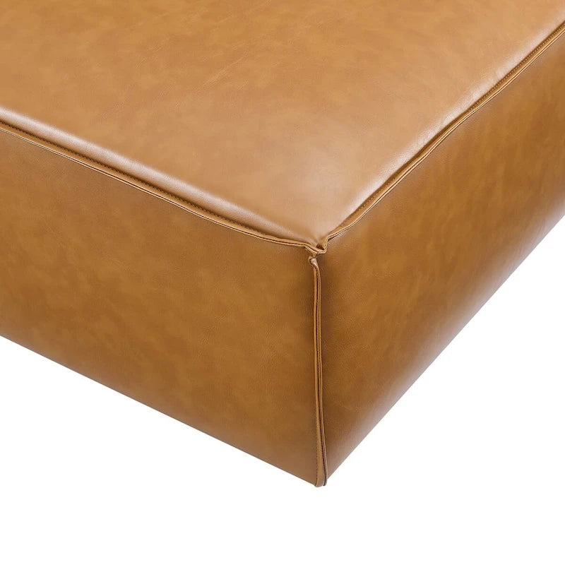 Ecksofa-Hocker aus veganem Leder