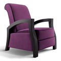 Sessel aus violettem Microvelours
