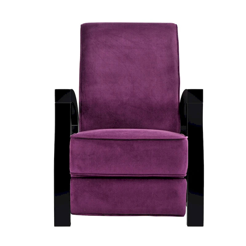 Sessel aus violettem Microvelours